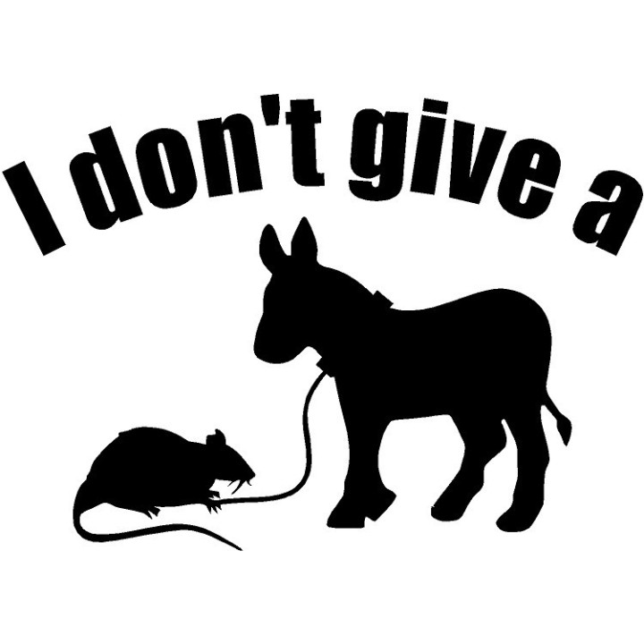 I Don't Give a Rat's Ass Stickers – Funny Decals (2-Pack)