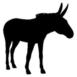 Donkey Silhouette Stickers – Farm Animal Decals (2-Pack)
