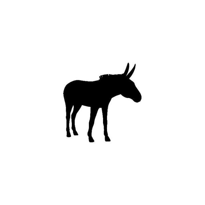 Donkey Silhouette Stickers – Farm Animal Decals (2-Pack)