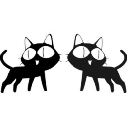 Kawaii Black Cat Stickers – Anime Neko Decals (2-Pack)