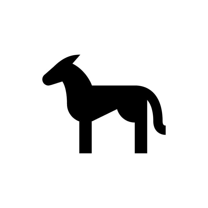 Donkey Silhouette Stickers – Farm Animal Decals (2-Pack)