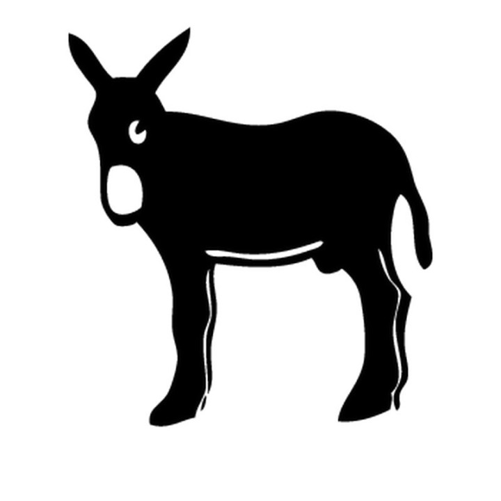 Donkey Stickers – Farm Animal Silhouette Decals (2-Pack)