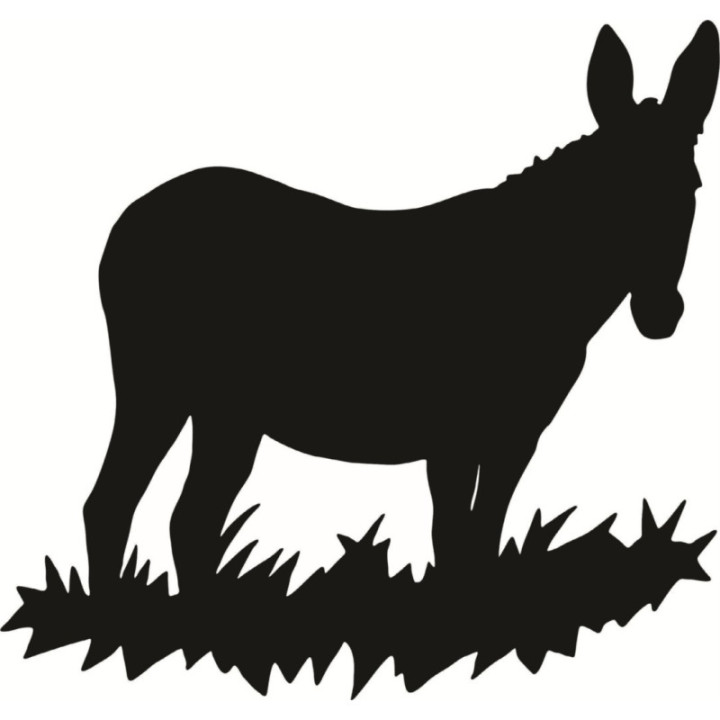 Donkey Silhouette Stickers – Farm Animal Decals (2-Pack)