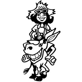 Donkey Ride Stickers – Funny Seaside Donkey Decals (2-Pack)