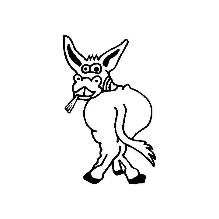 Funny Donkey Stickers – Cartoon Burro Decals (2-Pack)