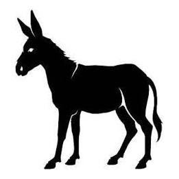 Donkey Stickers – Farm Animal Silhouette Decals (2-Pack)