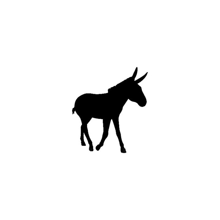 Donkey Stickers – Farm Animal Silhouette Decals (2-Pack)