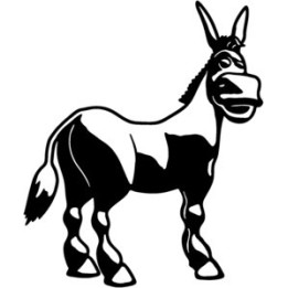 Donkey Stickers – Smiling Animal Decals (2-Pack)
