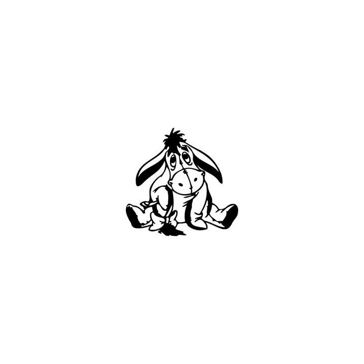 Donkey Stickers – Cute Sitting Donkey Decals (2-Pack)