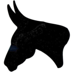 Donkey Head Silhouette Stickers – Mule Decals (2-Pack)