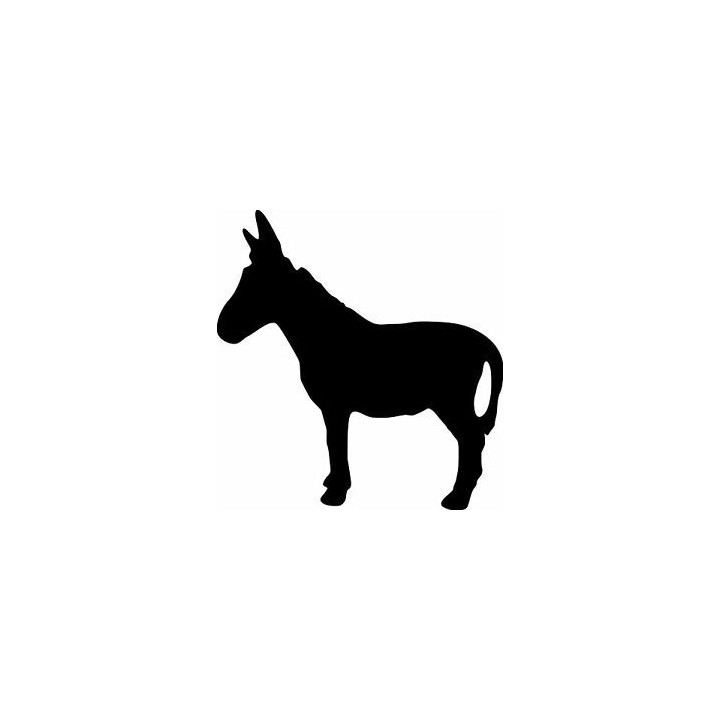 Donkey Stickers – Farm Animal Silhouette Decals (2-Pack)