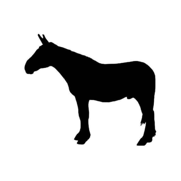 Donkey Silhouette Stickers – Farm Animal Decals (2-Pack)