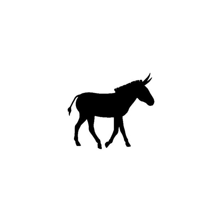 Donkey Silhouette Stickers – Farm Animal Decals (2-Pack)
