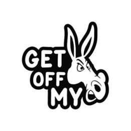 Get Off My Donkey Stickers – Funny Farm Decals (2-Pack)