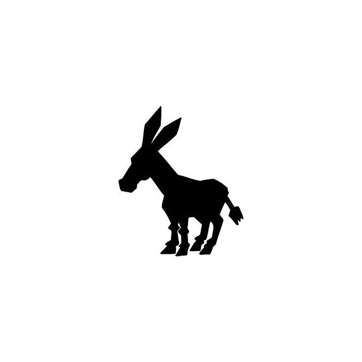 Donkey Stickers – Farm Animal Silhouette Decals (2-Pack)