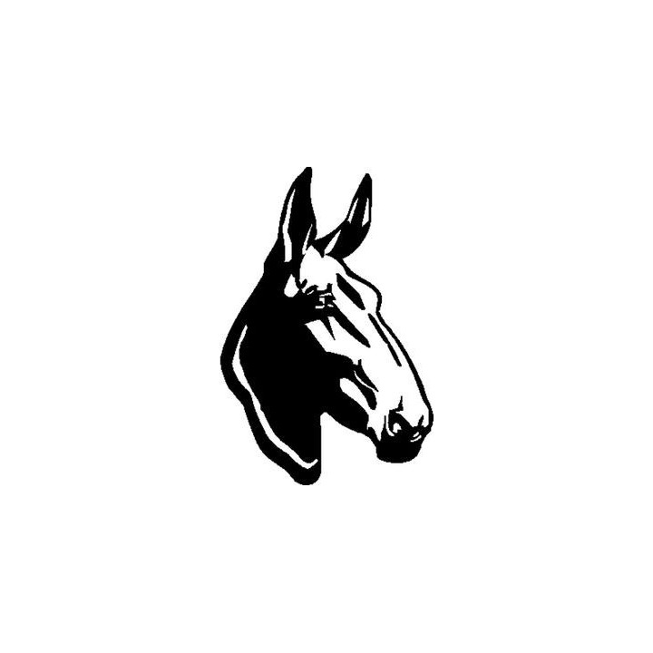 Donkey Head Stickers – Mule Silhouette Decals (2-Pack)