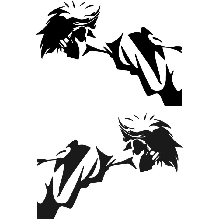 Cowboy Bebop Spike Spiegel Stickers – Anime Decals (2-Pack)