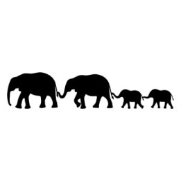 Elephant Vinyl Decal Sticker V61 - DecalsHouse