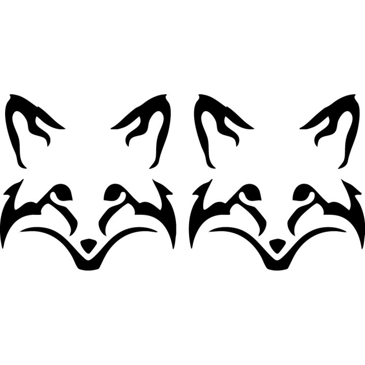 Fox V10 Stickers – Animal Silhouette Vinyl Decals (2-Pack)