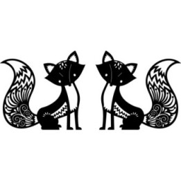 Fox Silhouette Stickers V17 – Wildlife Car Window Van Decals (2-Pack)