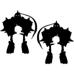 Fullmetal Alchemist Elric Brothers Stickers – FMA Decals (2-Pack)