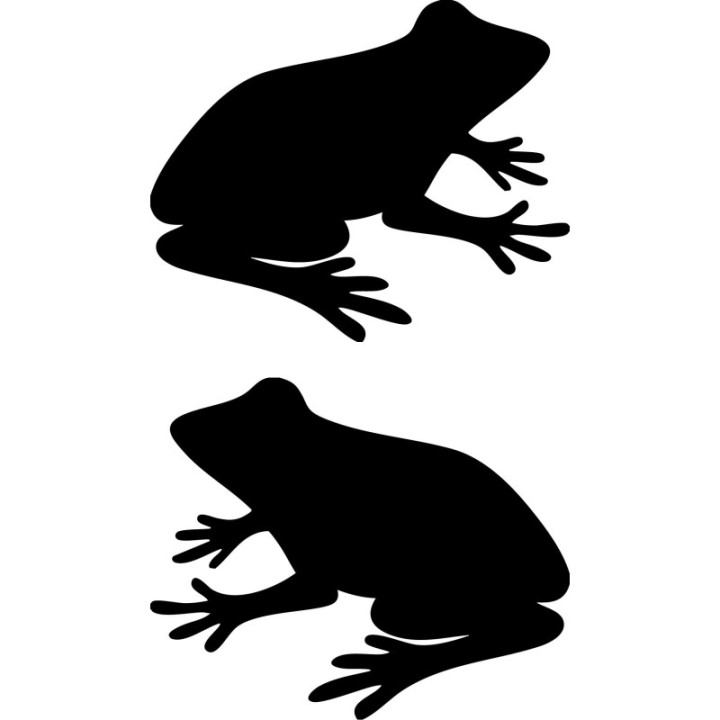 Frog V118 Stickers – Tree Frog Wildlife Silhouette Decals (2-Pack)