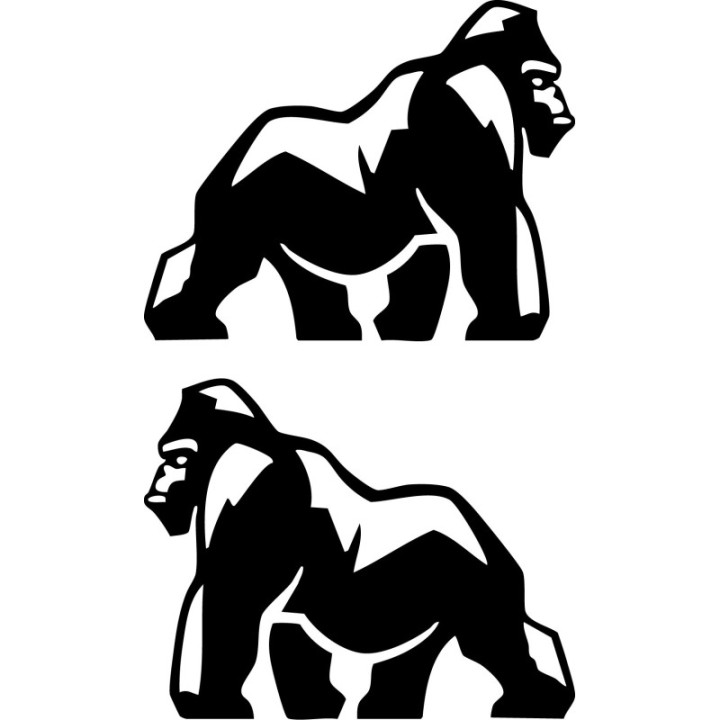 Gorilla V17 Stickers – Silverback Wildlife Jungle Decals (2-Pack)