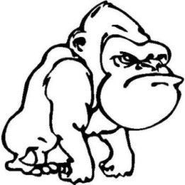 Gorilla Vinyl Decal Sticker V23 - DecalsHouse