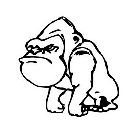 Gorilla Vinyl Decal Sticker V41 - DecalsHouse