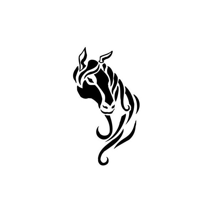 Tribal Horse Head Stickers – Equestrian Decals (2-Pack)