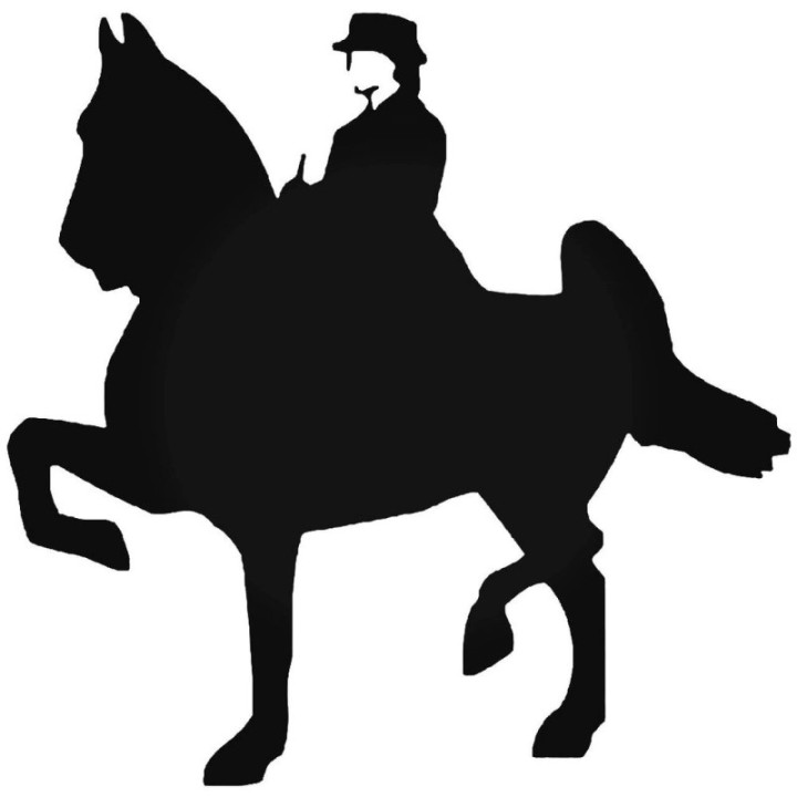 Horse Rider Silhouette Stickers – Dressage Decals (2-Pack)