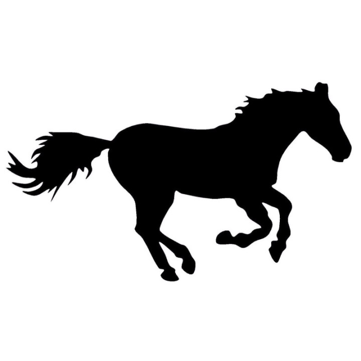Galloping Horse Stickers – Equestrian Silhouette Decals (2-Pack)