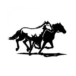 Running Horses Stickers – Wild Mustang Decals (2-Pack)