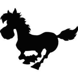Running Horse Stickers – Equestrian Silhouette Decals (2-Pack)