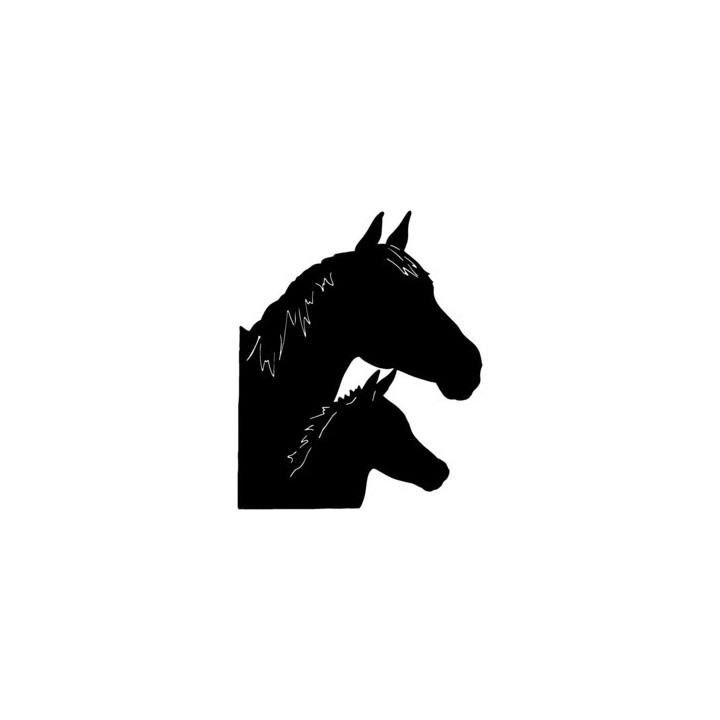 Horse & Foal Stickers – Mare Foal Silhouette Decals (2-Pack)