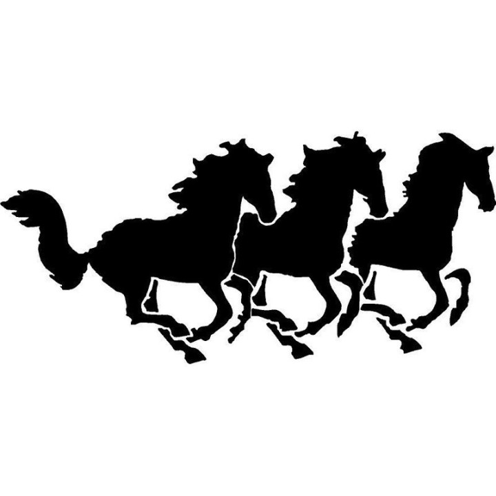 Running Horses Stickers – Wild Herd Silhouette Decals (2-Pack)