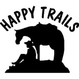 Happy Trails Horse & Rider Stickers – Equestrian Decals (2-Pack)