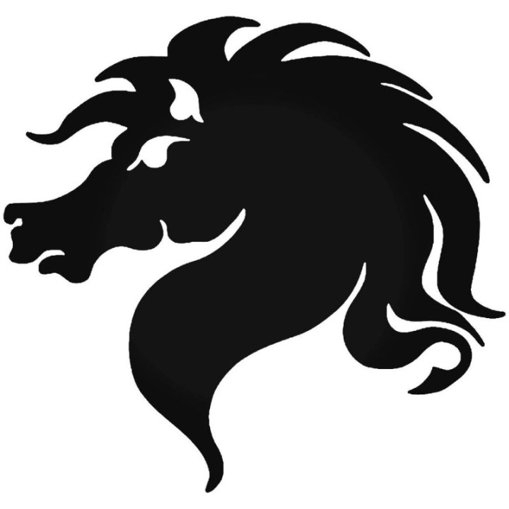 Wild Horse Head Stickers – Tribal Stallion Decals (2-Pack)