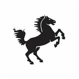 Rearing Horse Stickers – Stallion Silhouette Decals (2-Pack)
