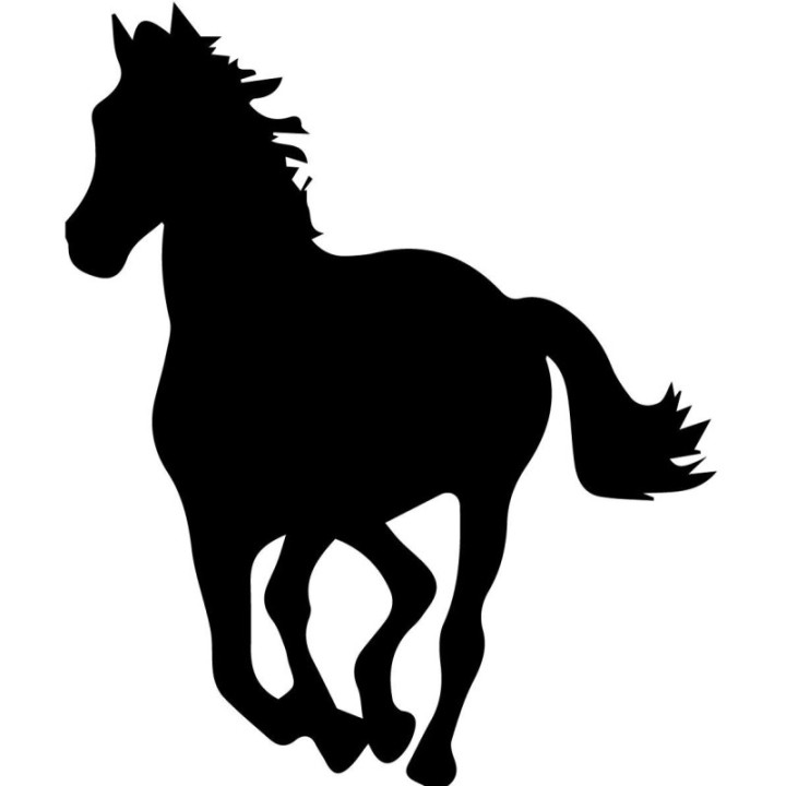 Galloping Horse Silhouette Stickers – Equestrian Decals (2-Pack)
