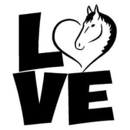 Horse Love Stickers – Equestrian Heart Decals (2-Pack)