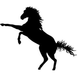Rearing Horse Stickers – Stallion Silhouette Decals (2-Pack)