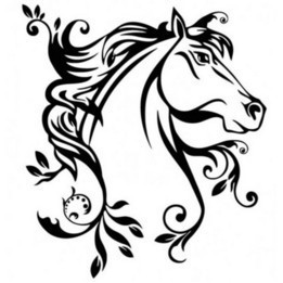 Horse Head Stickers – Tribal Stallion Decals (2-Pack)
