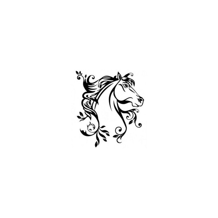 Horse Head Stickers – Tribal Stallion Decals (2-Pack)
