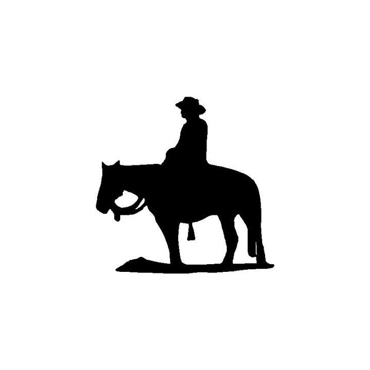 Western Horse & Rider Stickers – Cowboy Decals (2-Pack)