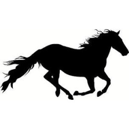 Horse Silhouette Stickers – Galloping Horse Decals (2-Pack)