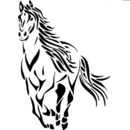Running Horse Stickers – Tribal Equine Decals (2-Pack)