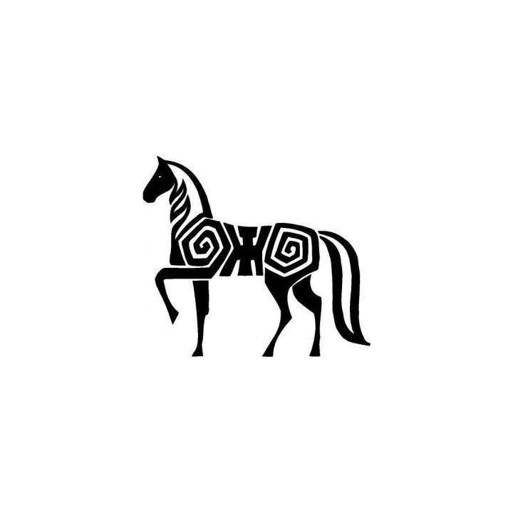 Tribal Horse Stickers – Celtic Pattern Equestrian Decals (2-Pack)