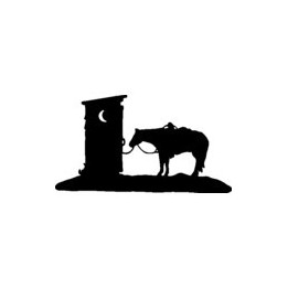 Horse & Outhouse Stickers – Western Cowboy Decals (2-Pack)