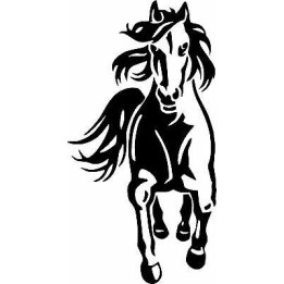 Horse Stickers – Running Mustang Tribal Decals (2-Pack)